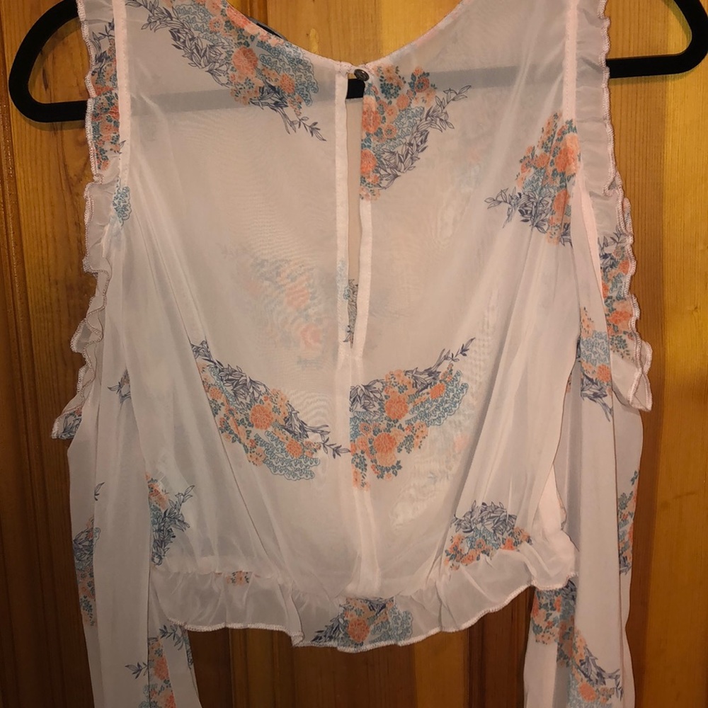 Chiffon Cold Shoulder Blouse - image 2